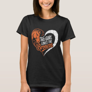 Dieses Mädchen liebt Rodeo Bucking Bronc Reiten He T-Shirt