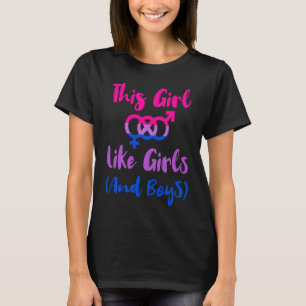 Dieses Mädchen mag Mädchen und Jungen Lesbisch Bis T-Shirt
