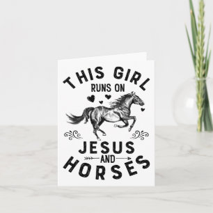 Dieses Mädchen rennt auf Jesus und Pferden Reithor Karte