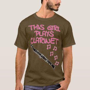 Dieses Mädchen spielt Klarinette Frau Clarinetist  T-Shirt