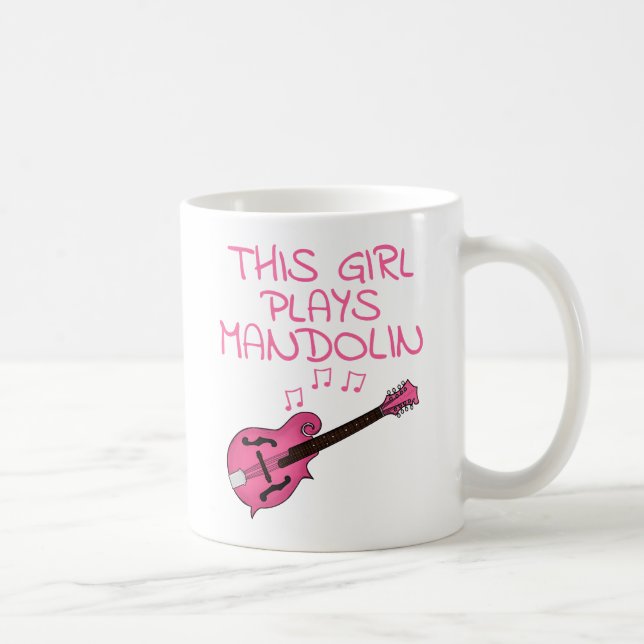Dieses Mädchen spielt Mandolin, Mandoline, Mandoli Kaffeetasse (Rechts)