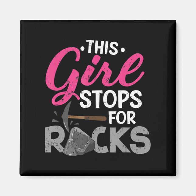 Dieses Mädchen stürzt sich für Rocks Rock Collecto Magnet (Vorne)