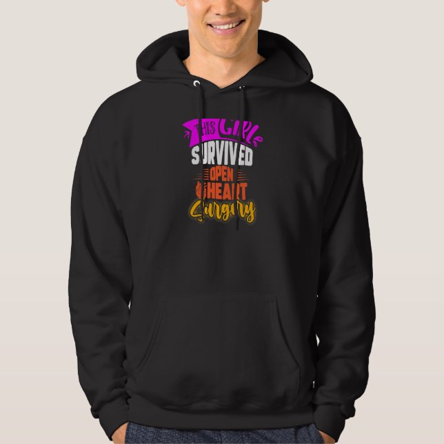 Dieses Mädchen überlebte Open Heart Operation Open Hoodie (Vorderseite)