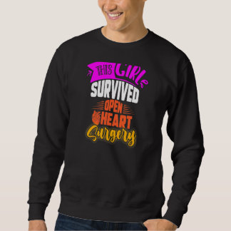 Dieses Mädchen überlebte Open Heart Operation Open Sweatshirt
