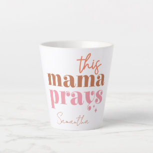 Dieses Mama Prays - rustikales Boho Design Milchtasse