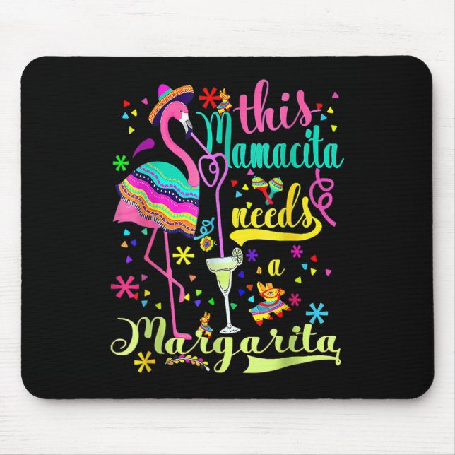 Dieses Mamacita braucht eine Margarita Flamingo Fu Mousepad (Vorne)
