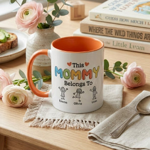 Dieses Mami gehört zur Bright Family Kunstwerk Tasse