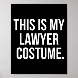 Dieses mein Anwalt-Kostüm lustiges Halloween-Shirt Poster