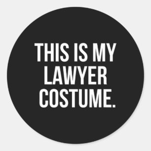 Dieses mein Anwalt-Kostüm lustiges Halloween-Shirt Runder Aufkleber