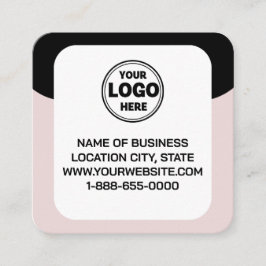 Dieses moderne und elegante Schwarz | Logo und QR- Quadratische Visitenkarte