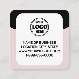Dieses moderne und elegante Schwarz   Logo und QR- Quadratische Visitenkarte