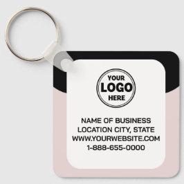 Dieses moderne und elegante Schwarz | Logo und QR- Schlüsselanhänger