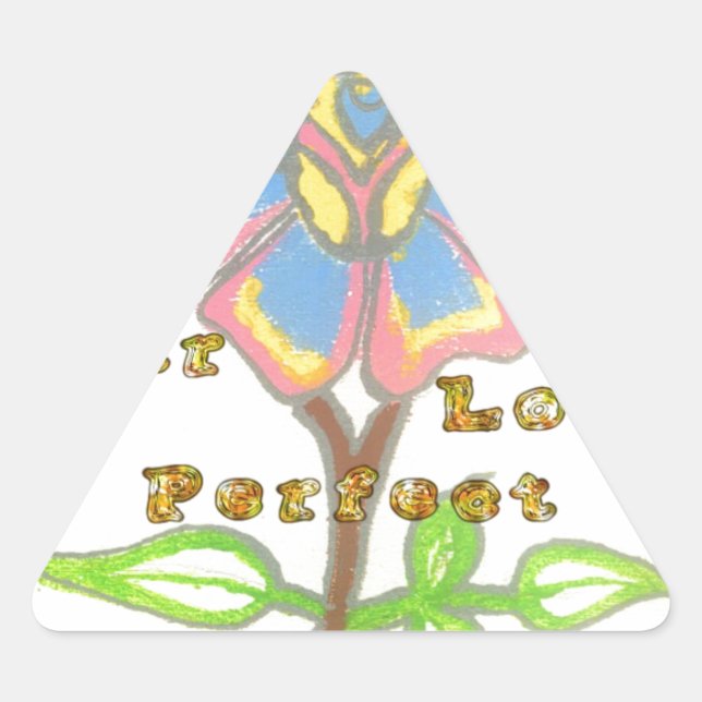 Dieses neue Jahr sieht aus wie eine perfekte Blume Dreieckiger Aufkleber (Vorderseite)