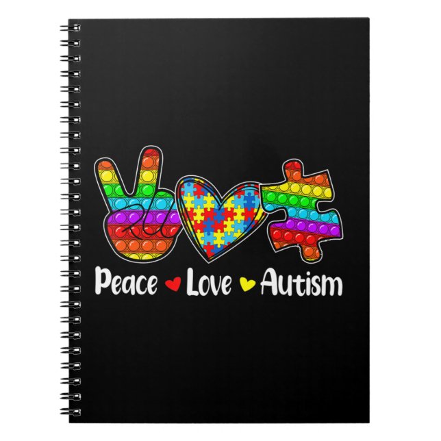 Dieses neue Poppin mit Redewendungen "Peace Liebe  Notizblock (Vorderseite)