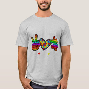 Dieses neue Poppin mit Redewendungen "Peace Liebe T-Shirt
