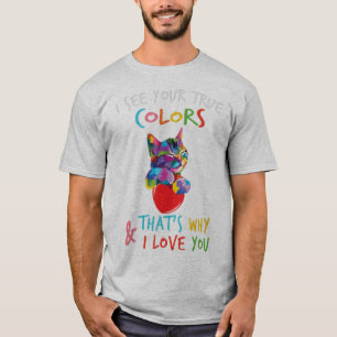 Dieses Niedliche Autismus-Bewusstsein Katzendesign T-Shirt