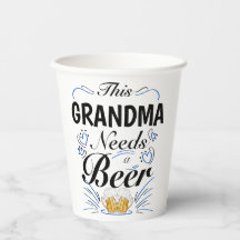 Dieses Oma braucht ein Bier, ein lustiges Zitat Om