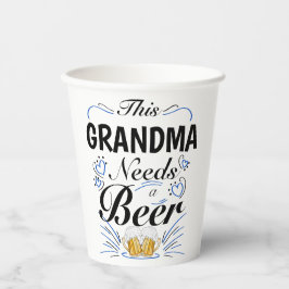 Dieses Oma braucht ein Bier, ein lustiges Zitat Om Pappbecher