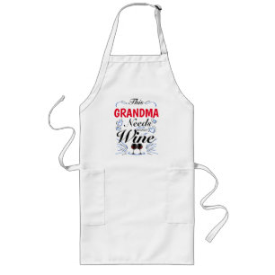 Dieses Oma braucht etwas Wein Lange Schürze