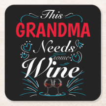 Dieses Oma braucht etwas Wein