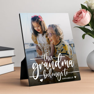 Dieses Oma gehört   Muttertag Fotoplatte