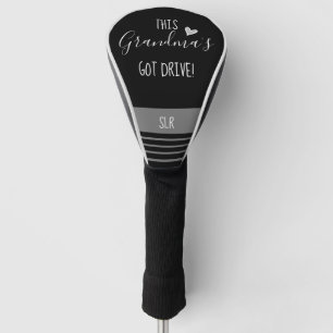 Dieses Oma Got Monogramm Schwarz Golf Headcover