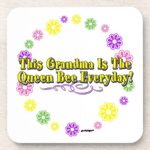 Dieses Oma ist die Queen Bee Alltag Blume Ring Getränkeuntersetzer