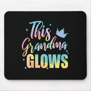 Dieses Oma strahlt farbenfrohe 80er der glückliche Mousepad