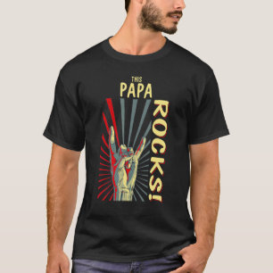 Dieses Papa Rocks Vintag Retro-Konzert 70er 80er F T-Shirt