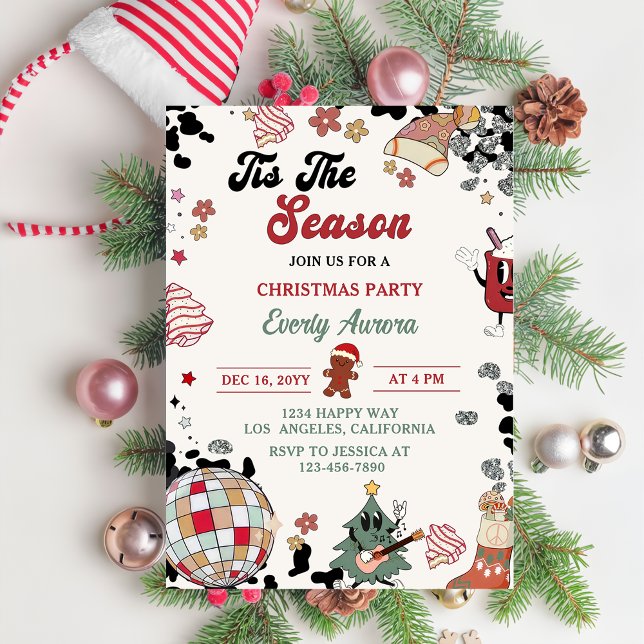 Dieses Party ist die Saison Disco Ball Weihnachten Einladung (Von Creator hochgeladen)