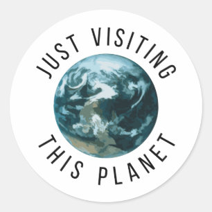 Dieses Planeten gerade besuchen Runder Aufkleber