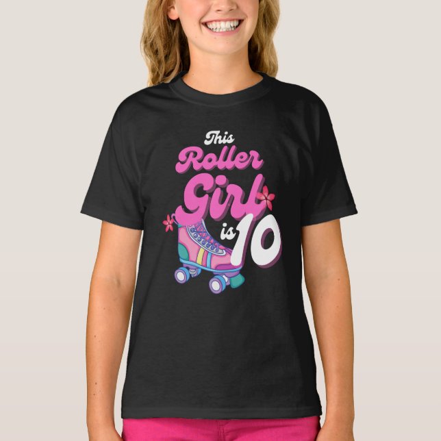 Dieses Roller Girl ist 10 Roller Skaten Gift Idee T-Shirt (Vorderseite)