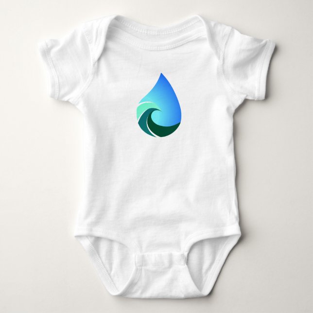 Dieses salzige Leben-Logo für ein Baby Grom Strampler (Vorderseite)
