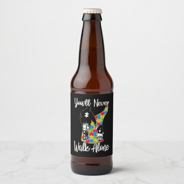 Dieses schöne Design für Vater und Tochter gr Bierflaschenetikett (Vorderseite)