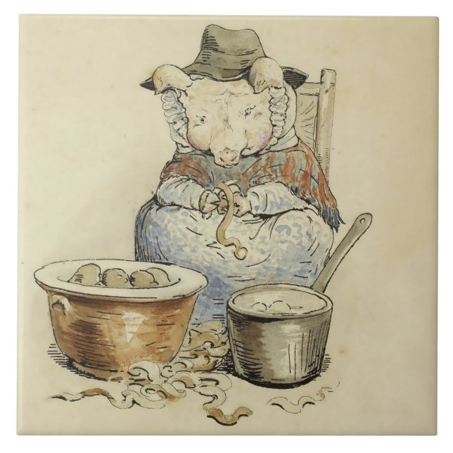 Dieses Schwein hatte keines von Beatrix Potter Fliese (Vorderseite)