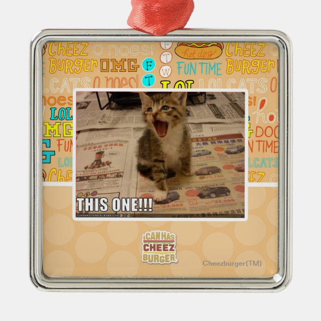 Dieses! Silbernes Ornament (Vorne)