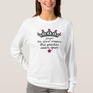 Dieses Sporn-weiße lange Hülsent-shirt Prinzessi T-Shirt