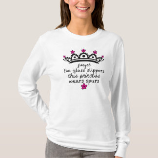 Dieses Sporn-weiße lange Hülsent-shirt Prinzessin T-Shirt