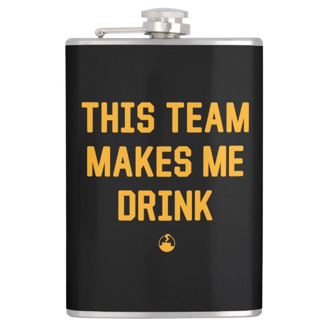 Dieses Team lässt mich trinken Flachmann (Vorderseite)