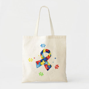 Dieses Tee mit Autismus Puzzle Slogan "Teach Accep Tragetasche