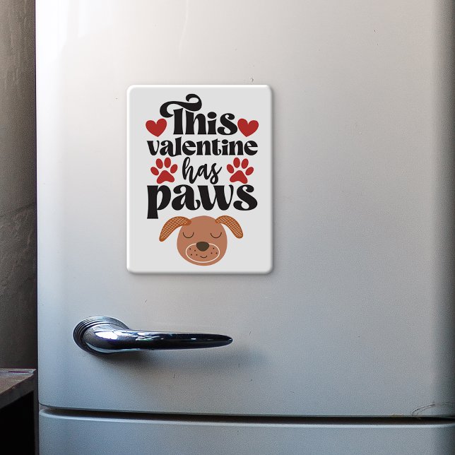Dieses Valentine hat Pfoten...vom Hund-Kühlschrank Magnet (Von Creator hochgeladen)