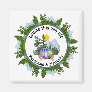 DIESES VAN LIFE Personalisiertes CARAVAN-Camping L Magnet