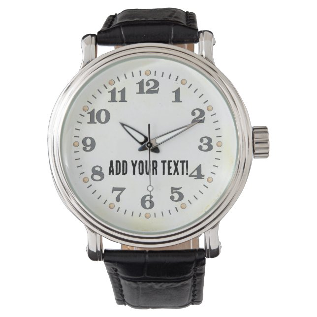 Dieses Vintage Weiß Armbanduhr (Vorderseite)
