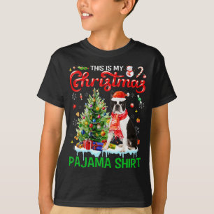 Dieses Weihnachten Pajama Boston Terrier Weihnacht T-Shirt