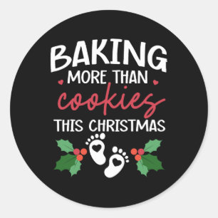 Dieses Weihnachtsgebäck mehr als Kekse backen Runder Aufkleber