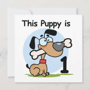 Dieses Welpe 1. Geburtstag T Shirts und Geschenke Einladung