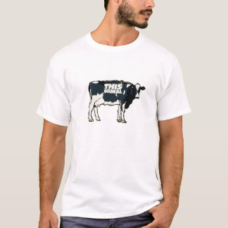 dieses Zerreißprobequalitätst-shirt Kuh-Motivweiß T-Shirt
