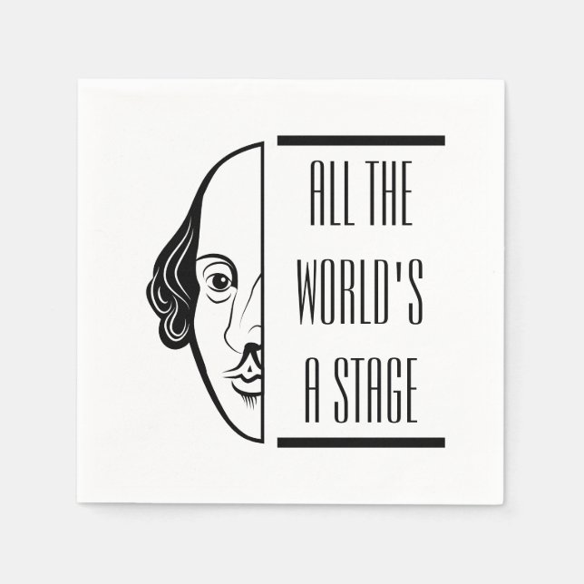Dieses Zitat aus Shakespeare aus der ganzen Welt a Serviette (Vorderseite)