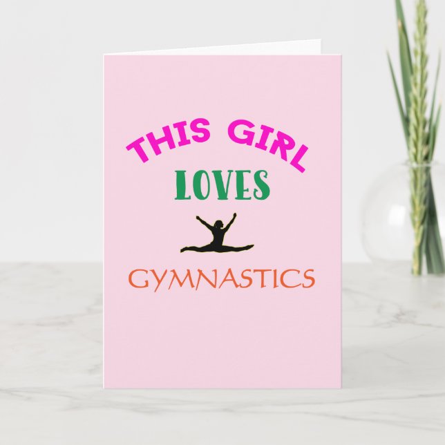Dieses Zitat von Girls Lieben Gymnastik Gymnastik Karte (Vorderseite)