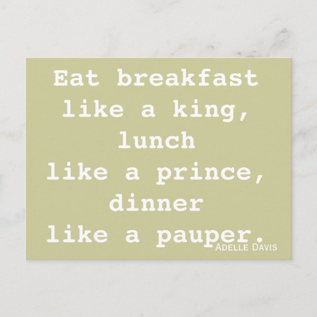 Diet Inspiration Postkarte (Vorderseite)